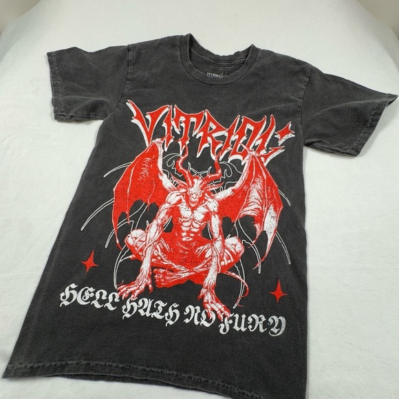 Vitriol “Hell Hath No Fury” Graphic T-Shirt - Size Small - Picture 1 of 4